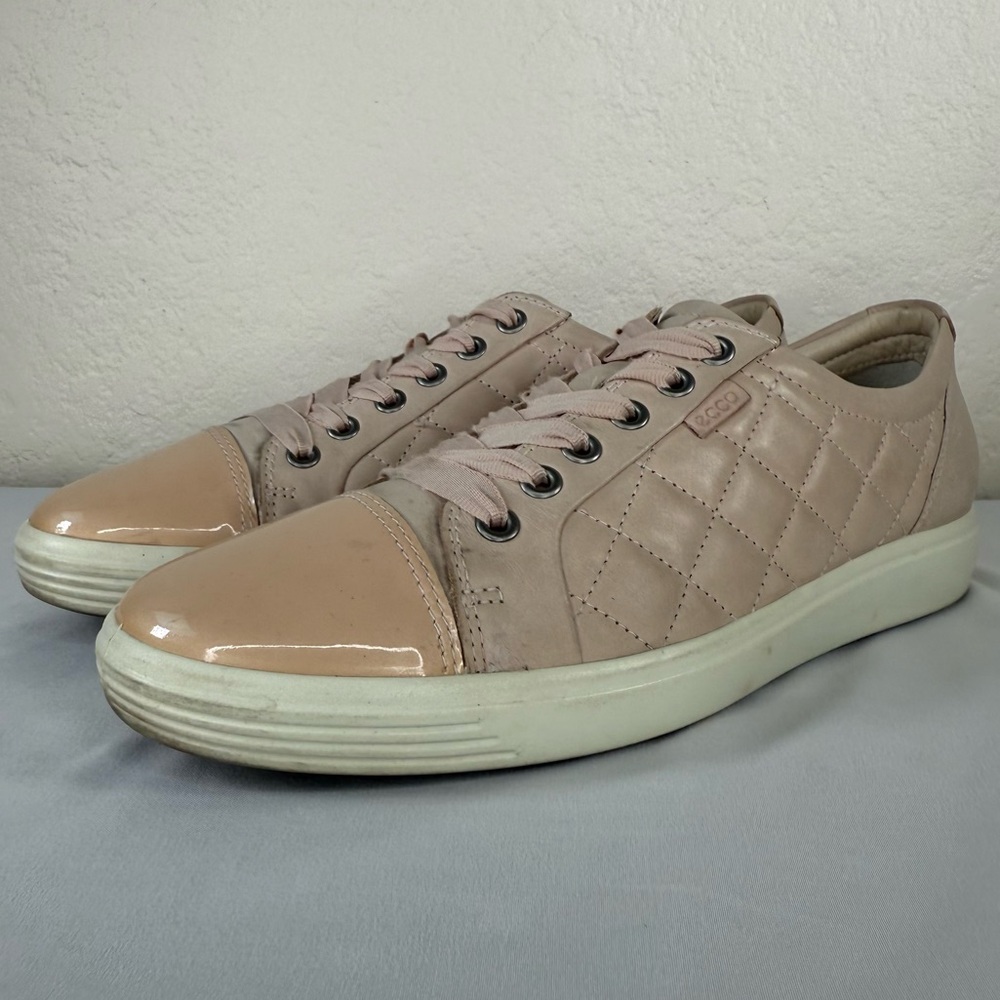 Ecco Soft 7 Quilted Leather Extra Width Casual Walking Shoes Sneakers Size 41